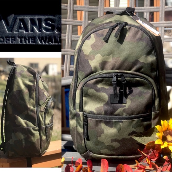 1 Left 5 Star NWT Vans Camo Motive A Tee Backpack - Picture 7 of 8